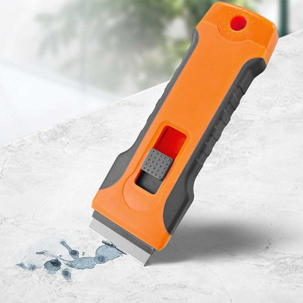 Retractable Razor Blade Scraper Tool with 15 Metal Blades