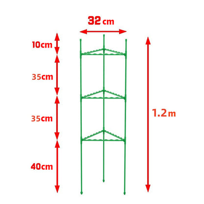 3-Tier Plant Stem Support Kits Plant Tomato Cage Stake Arms for Garden