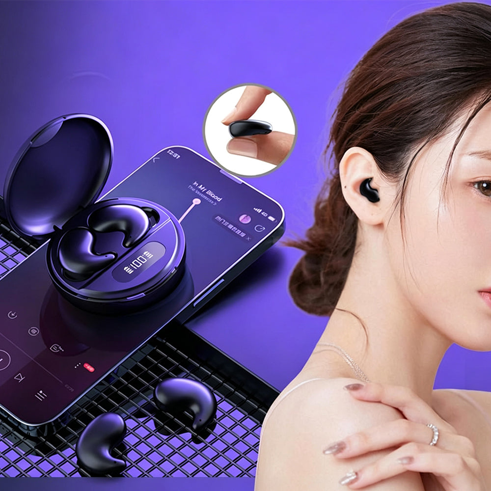 150 Languages AI Translation Earbuds Sleep Earbuds - Black
