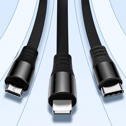 3 In 2 Retractable Multi Charging Cable Retracted USB C Cell Phone Charger