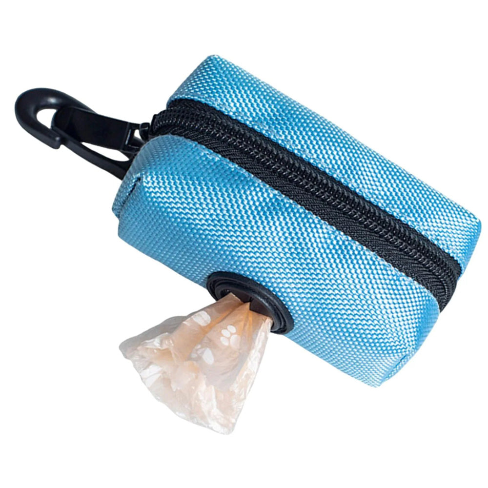 Dog Poop Bag Dispenser Pet Waste Bag Holder for Puppy Walking Cleanup Blue