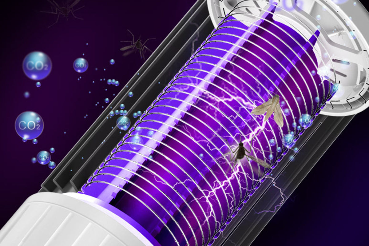 USB Electronic Rechargeable Mosquito Killer Lamp Night Light Mosquito Trap Indoor-Grey