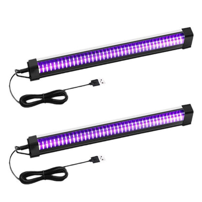 2 Pcs LED UV Black Light Bar with USB Cord for Party Glow