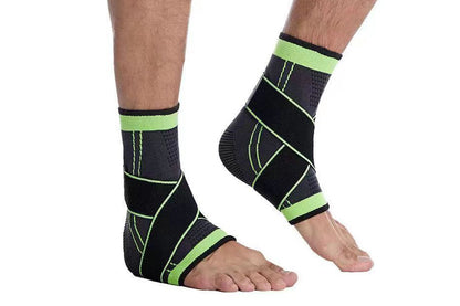 Sports Ankle Brace Support Compression Sleeve for Foot Stabilization-Black