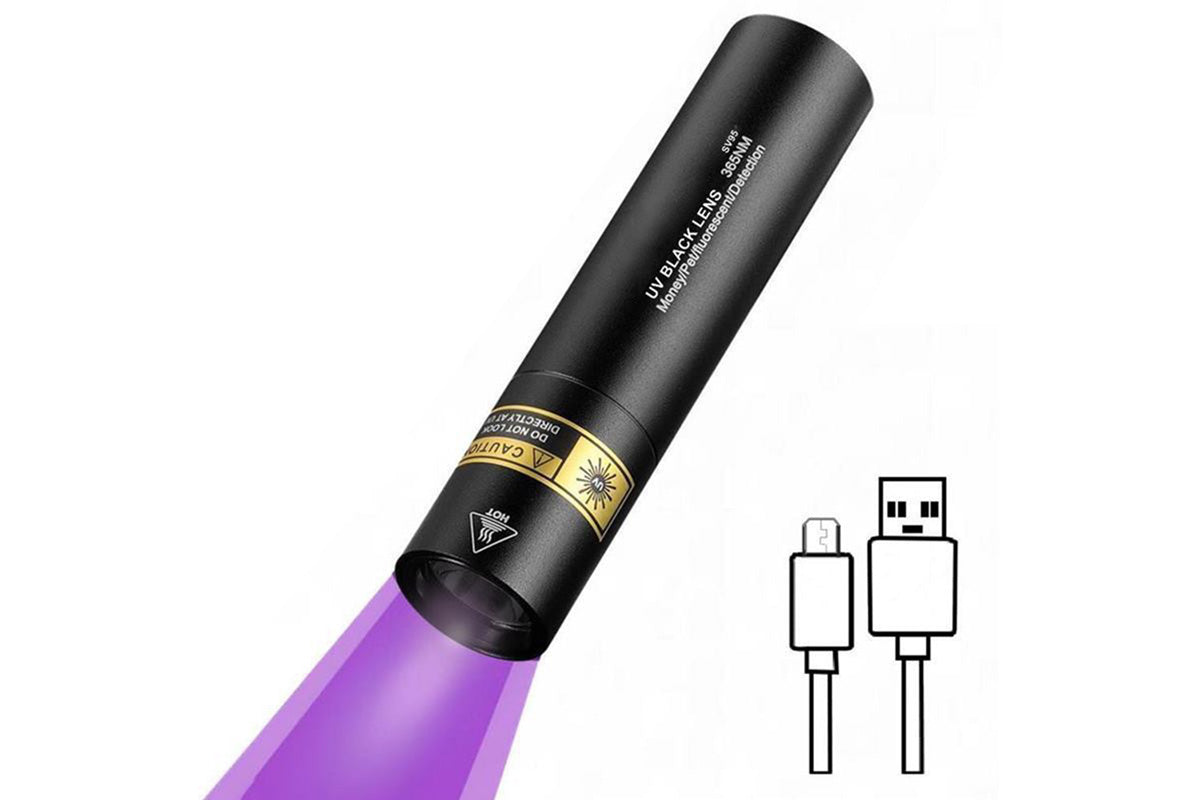 365nm UV Blacklight Flashlight Pet Urine Detector for Resin Rock Scorpion