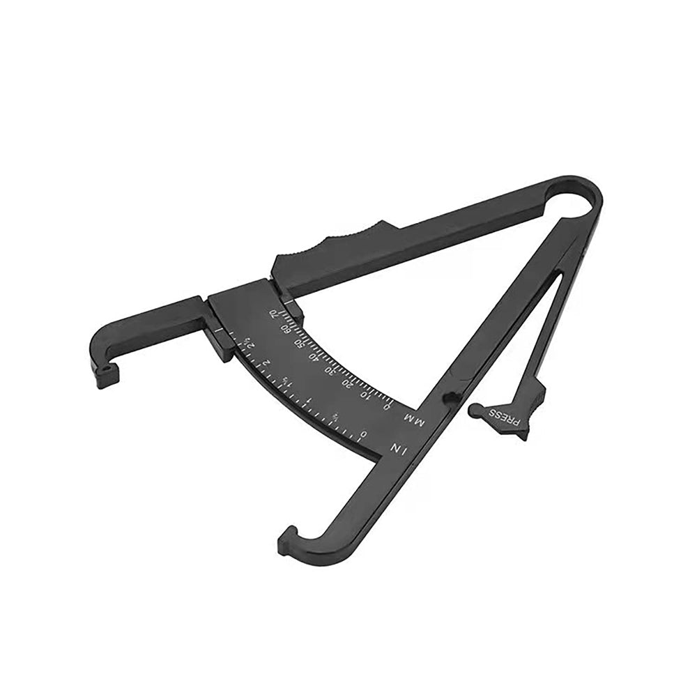Skinfold Calipers and Body Fat Measuring Tape Tool Set for BMI and Fitness Tracking-Black