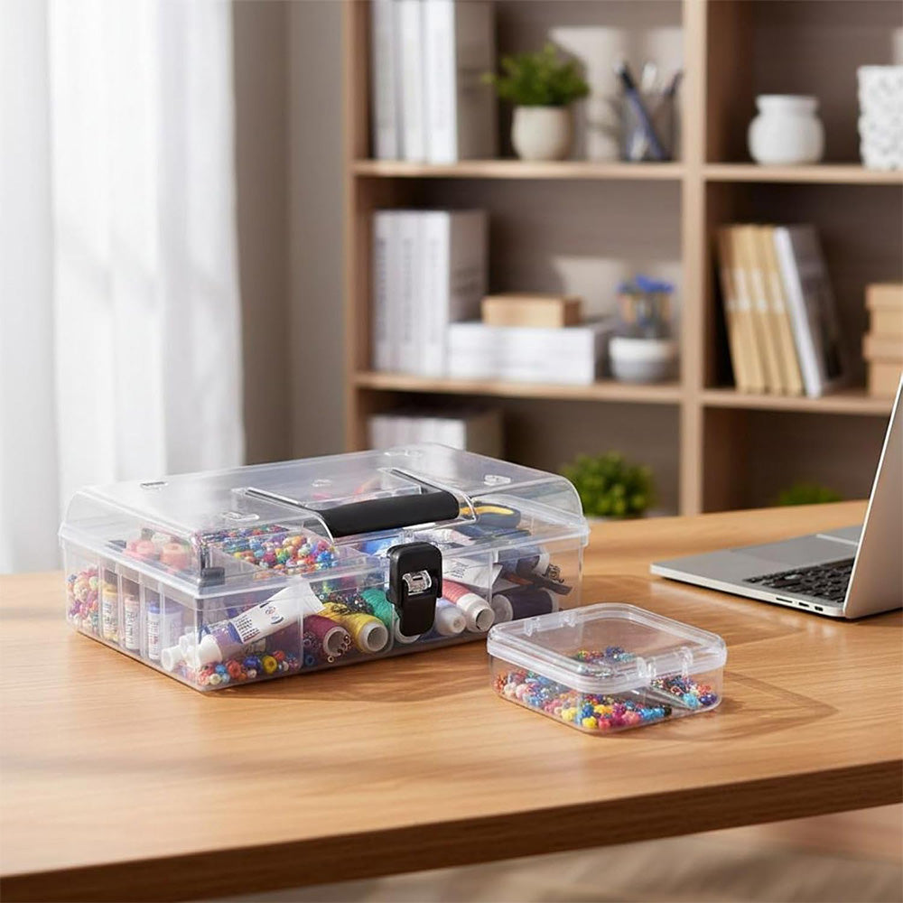 Clear Beads Storage Box 24-Grid Small Container Set