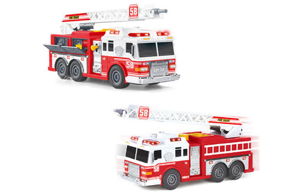 Fire Truck Toys with Water Pump and Rotating Rescue Ladder Big Firetruck Engine