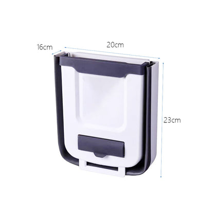 Foldable Hanging Kitchen Trash Can Garbage Can Waste Bin for Kitchen Bathroom Camping
