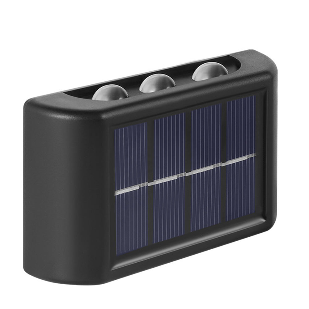 6 LED Solar Wall Light ââ‚?Waterproof Outdoor Fence Light with Convex Lens White Light