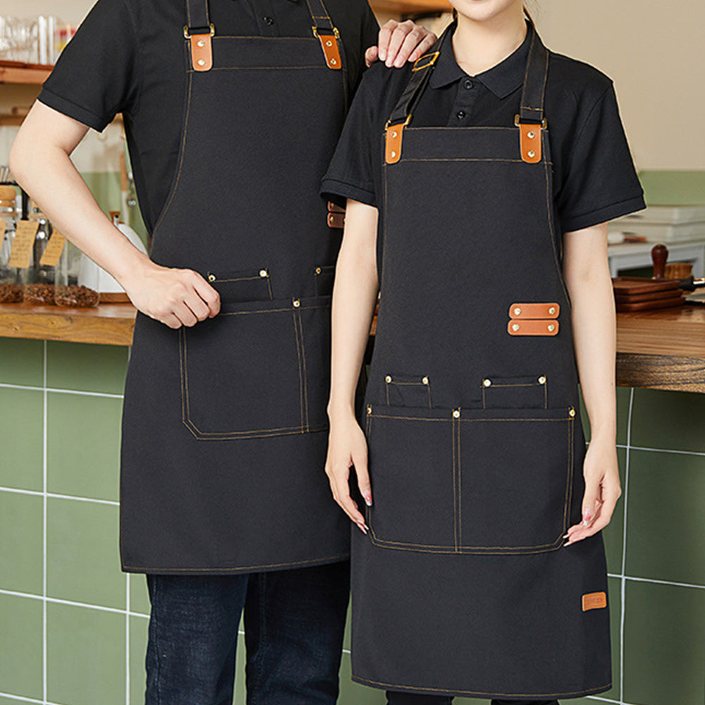 2 Pack Waterproof Oil-Resistant Kitchen Apron with Adjustable Neck Strap