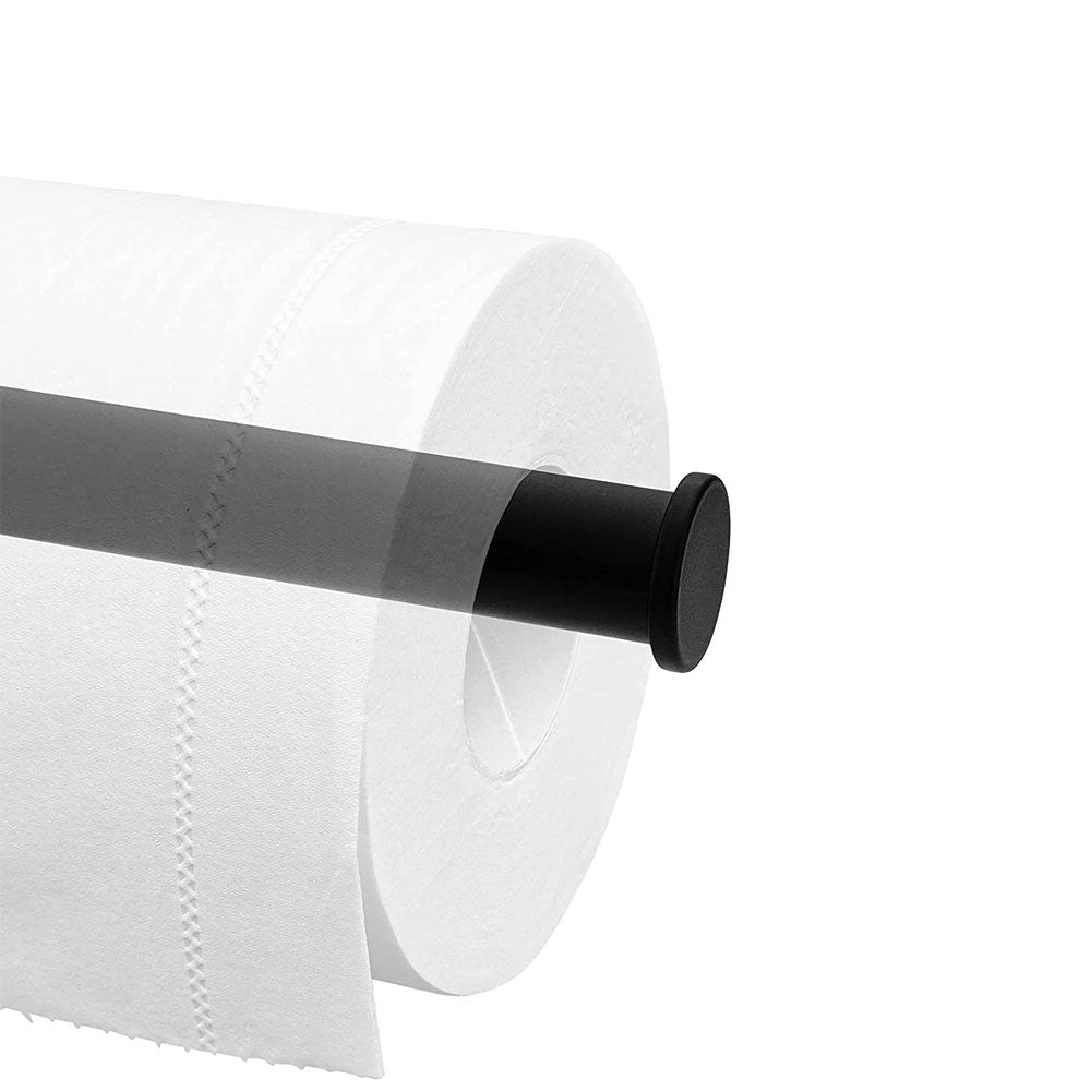 2 Piece Curtain Holdback Hooks and Tissue Roll Holders-Black