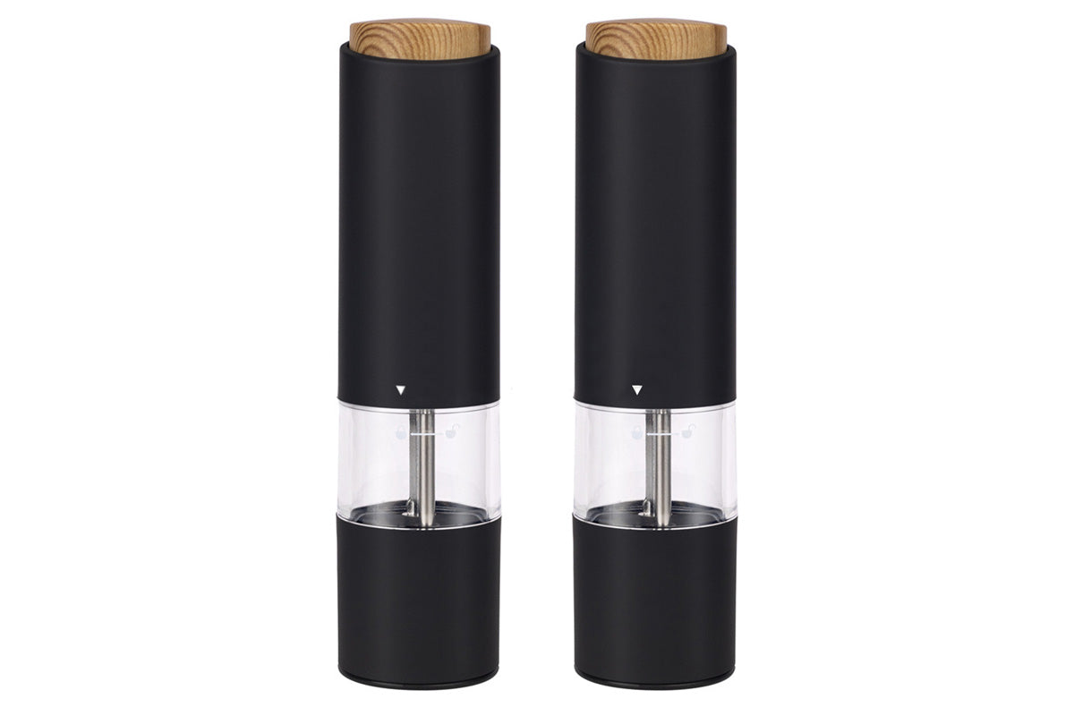 2PCS Pepper Grinder LED Light Adjustable Coarseness