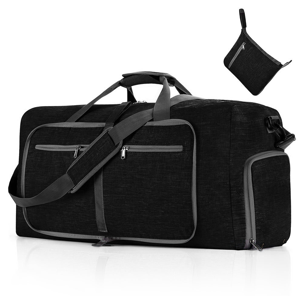 Travel Duffle Bag for Men Foldable Travel Duffel Bag -Black