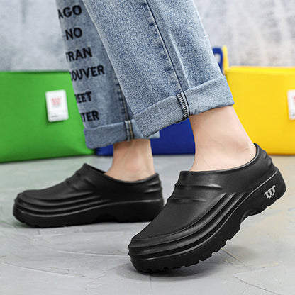 Chef Shoes Non Slip Kitchen Work Clogs Wear Resistant Chef Clogs Black