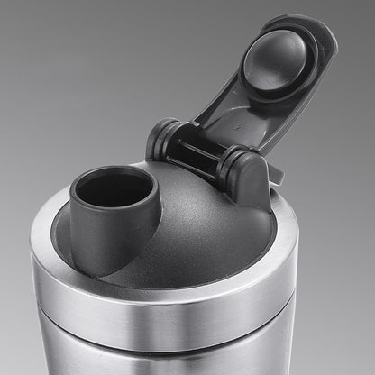 2Pcs 750ml Stainless Steel Protein Shaker Bottle with Mixing Ball