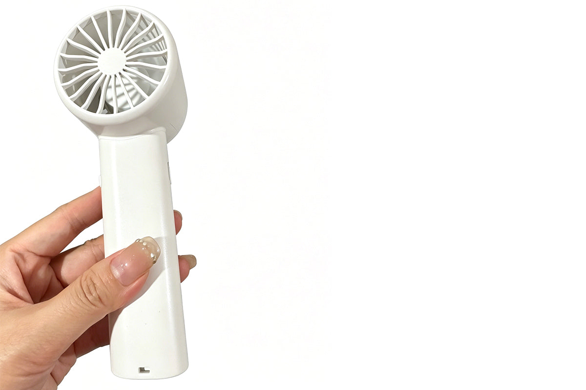 Rechargeable Handheld Fan with 120 Speeds - White