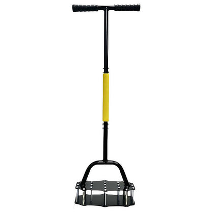 Lawn Aerator Tool Manual Dethatcher with 18 Steel Tines for Garden Yard Turf