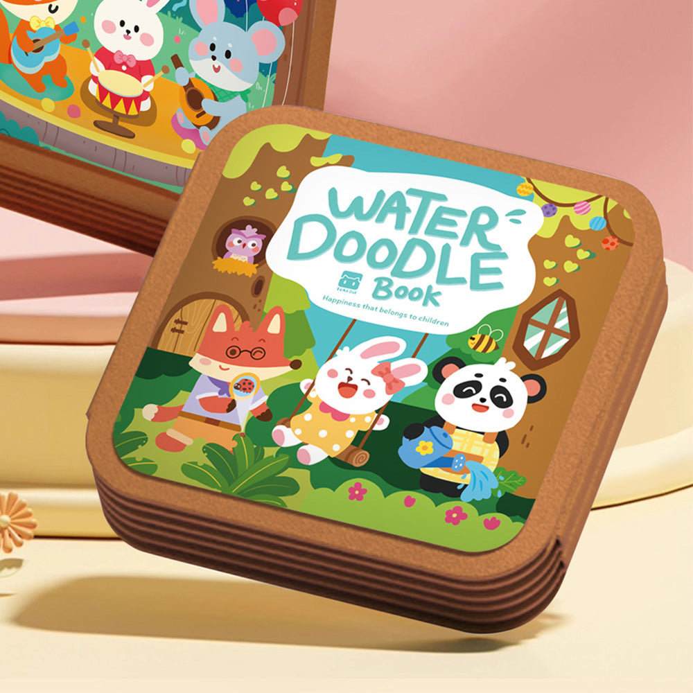 Reusable Water Coloring Book Water Doodle Painting Book Toy for Kids Style 1