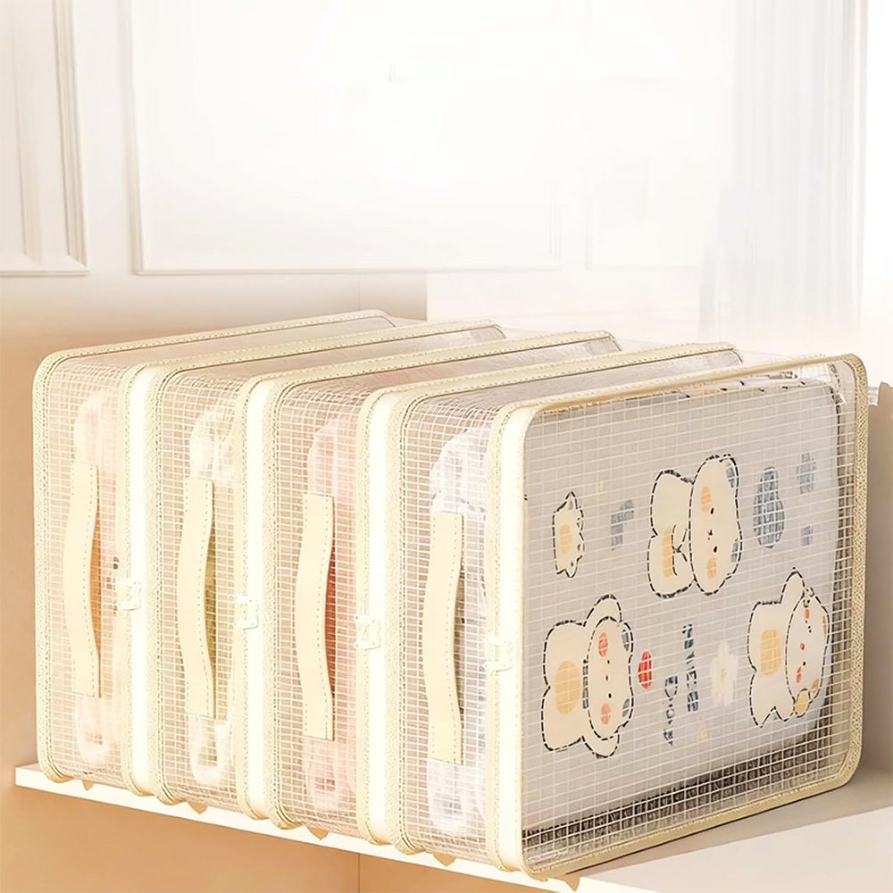 4Piece Clear PVC Storage Bags Dustproof Organizer