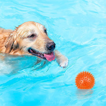 6Pcs Squeaky Dog Toy Balls Floating Dogs Pool Balls Interactive Fetch Toys for Puppy