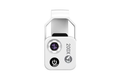 200X Phone Mini Pocket Microscope - White