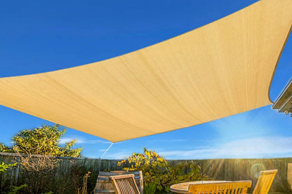 2Pcs Outdoor Sun Shade Cloth Heat Resistant HDPE Sun Shade With Grommets