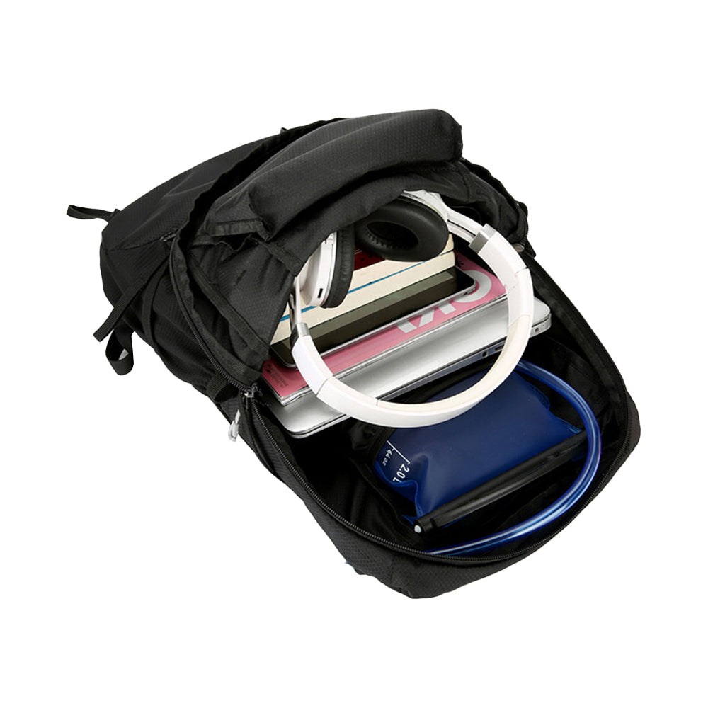 Hiking Backpack Packable Travel Day Pack Lightweight Water Resistant Hiking Daypack for Women Men Black