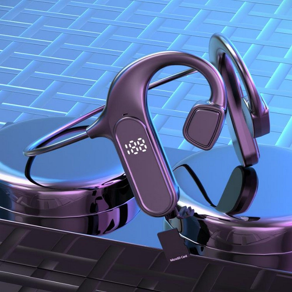 Bone Conduction Headphones Wireless Bluetooth Earphones Stereo Earbuds Outdoors Sports Waterproof Digital Heaadset With Mic