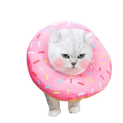 Cat Cone Soft Collar ¨C Adjustable Kitten Recovery Donut Collar Pink
