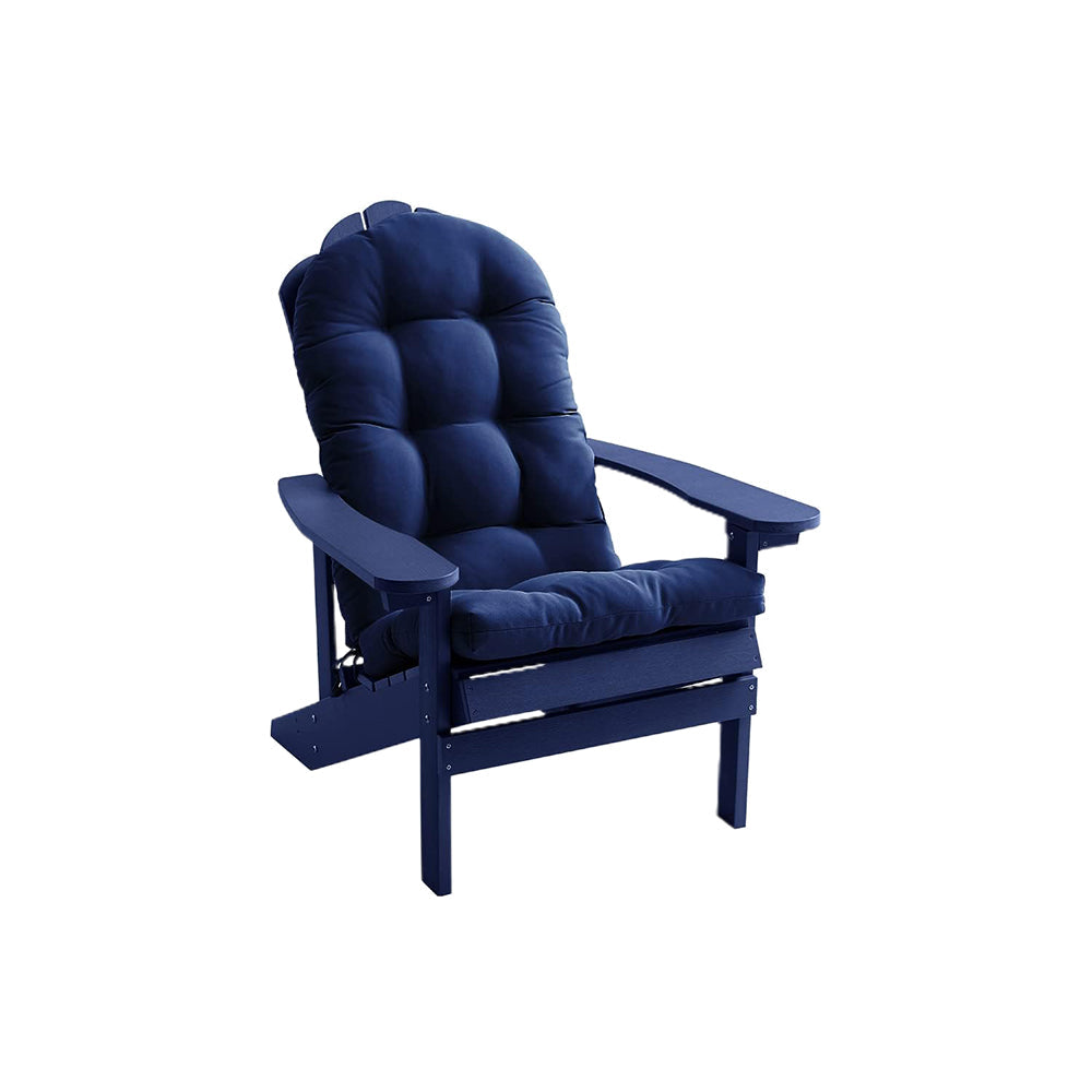 Patio Adirondack Chair Cushion High Back Rocking Chair Seat Pad with Ties Navy