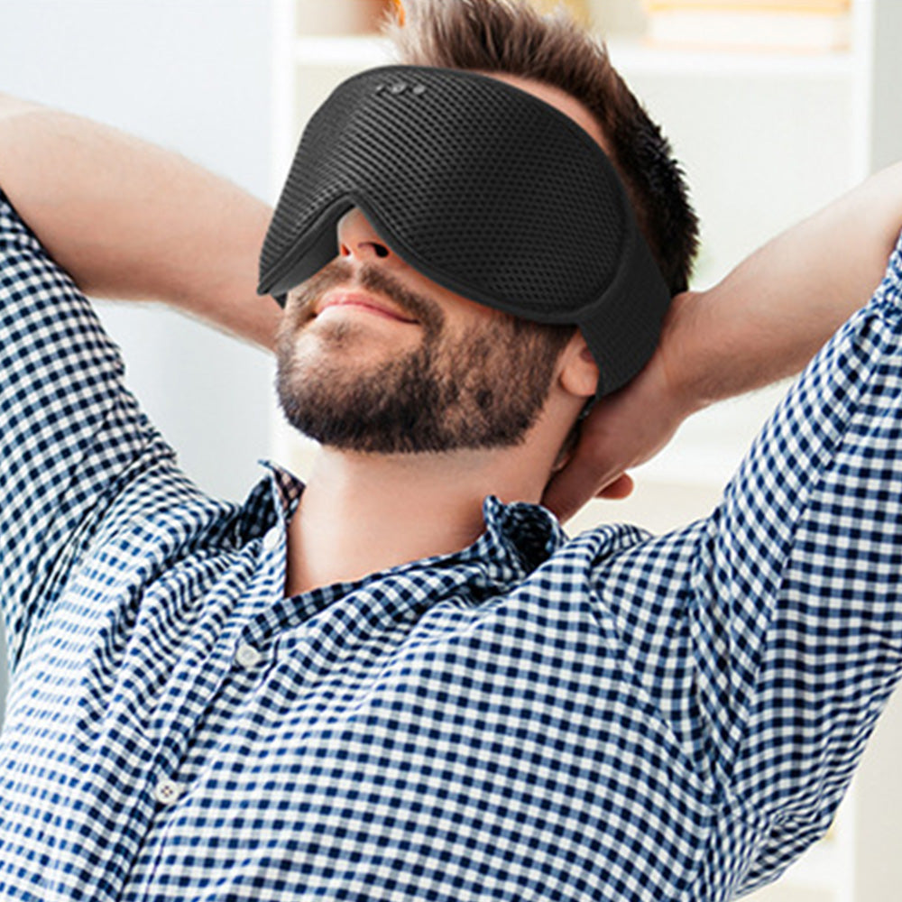 3D Contoured Wireless Sleep Mask with Bluetooth Headphones Sleeping Eye Mask