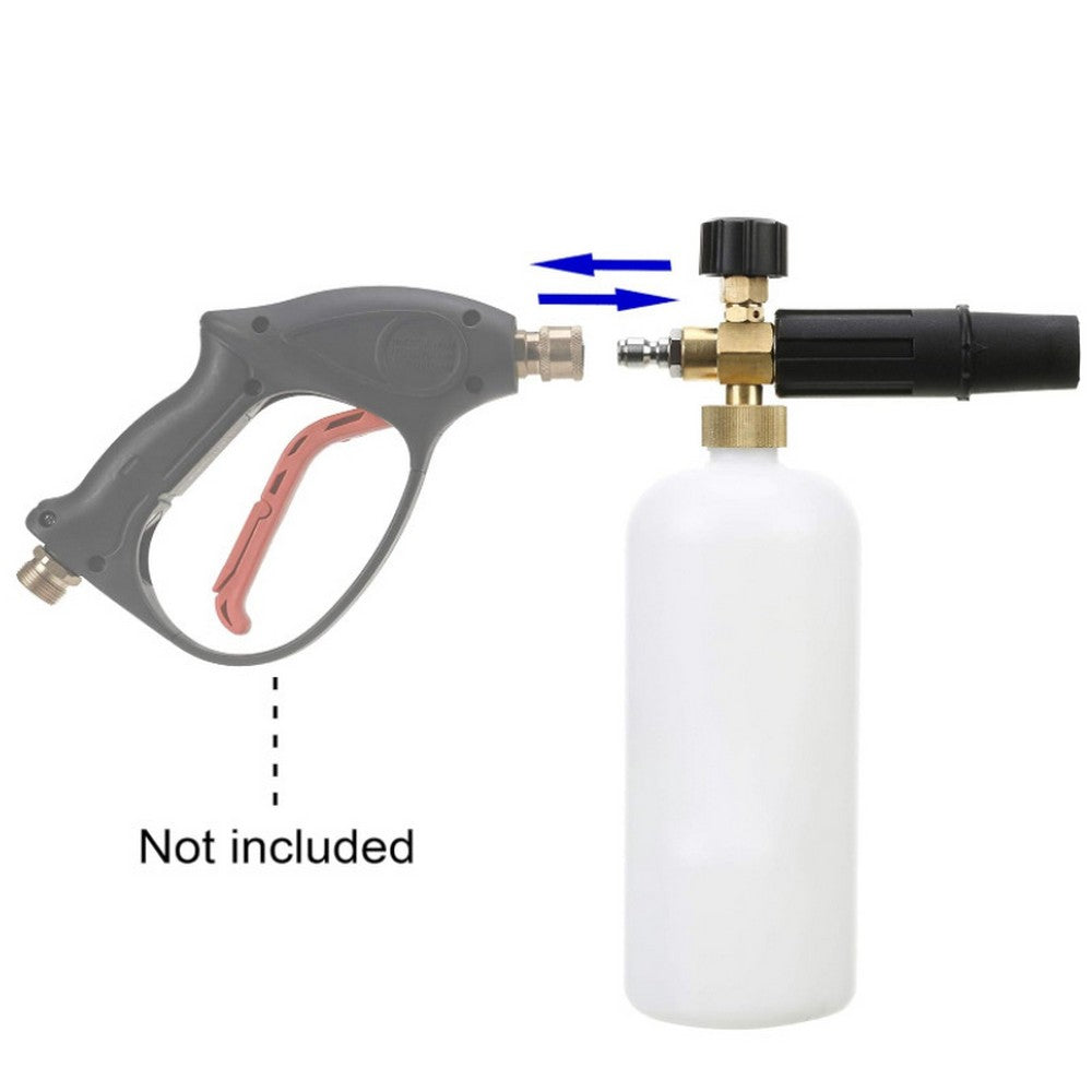1L Foam Cannon with 1/4 Inch Quick Connector with 5 Pressure Washer Nozzle Tips