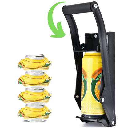 Wall Mounted Can Crusher with Can Opener for 8-16 Oz Can Hand-Held Can Flattener Recycling Tool