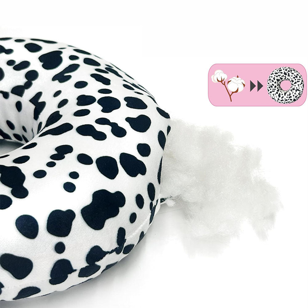 Round Donut Side Sleeping Pillow with Ear Space and Removable Cover