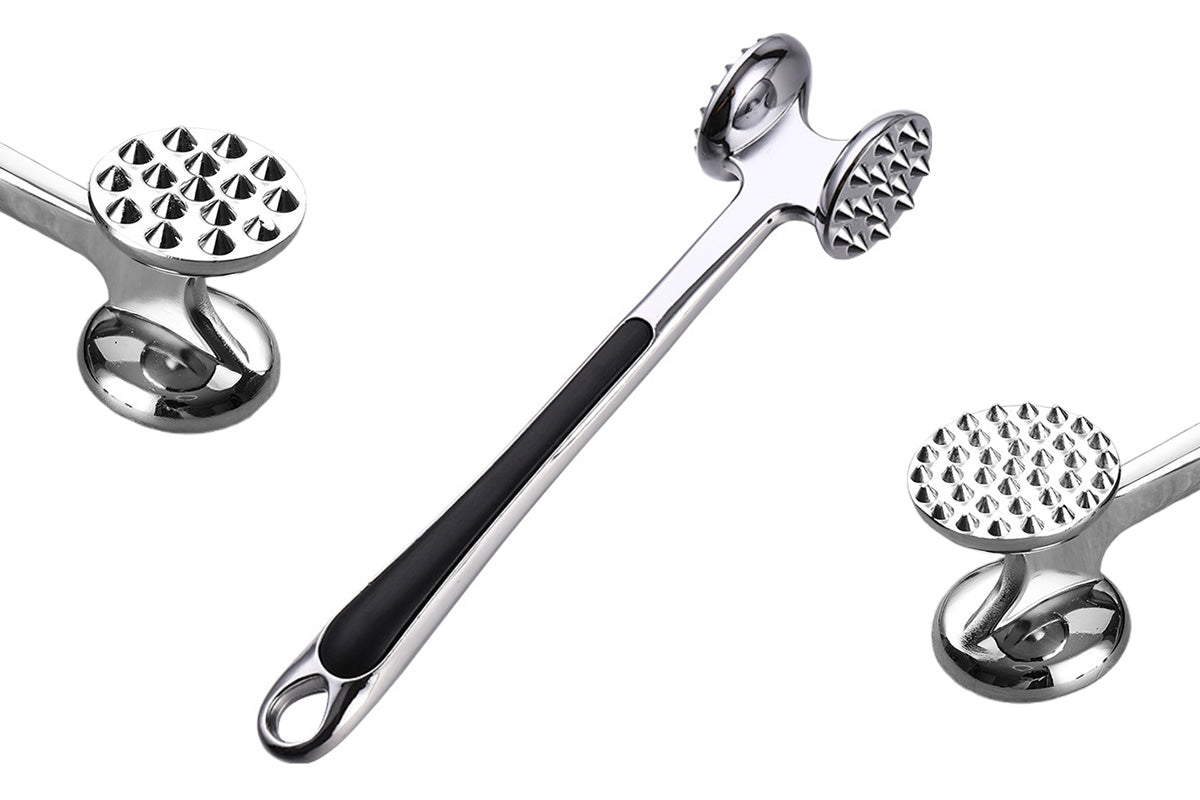 Meat Tenderizer Mallet Dual Sided Meat Hammer Chicken Pounder for Steak and Beef-With?Hanging?Hole