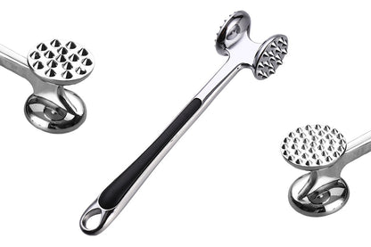 Meat Tenderizer Mallet Dual Sided Meat Hammer Chicken Pounder for Steak and Beef-With?Hanging?Hole
