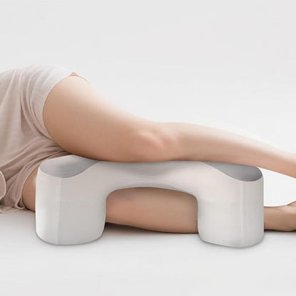 Ergonomic Side Sleeper Pillow with Arm Hole ¨C Neck and Shoulder Support White with Gray