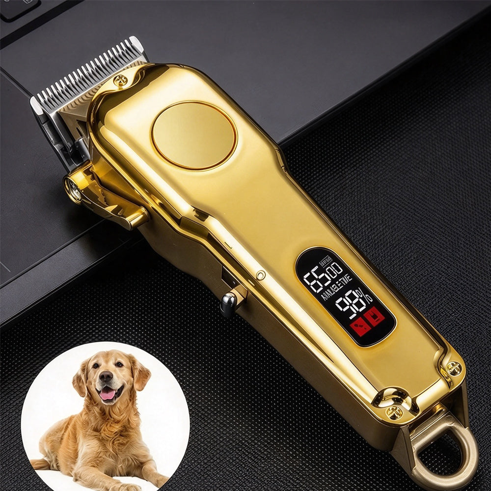 Cat Dog Pet Clippers Hair Electric Clipper Grooming Trimmer Shaver - Gold