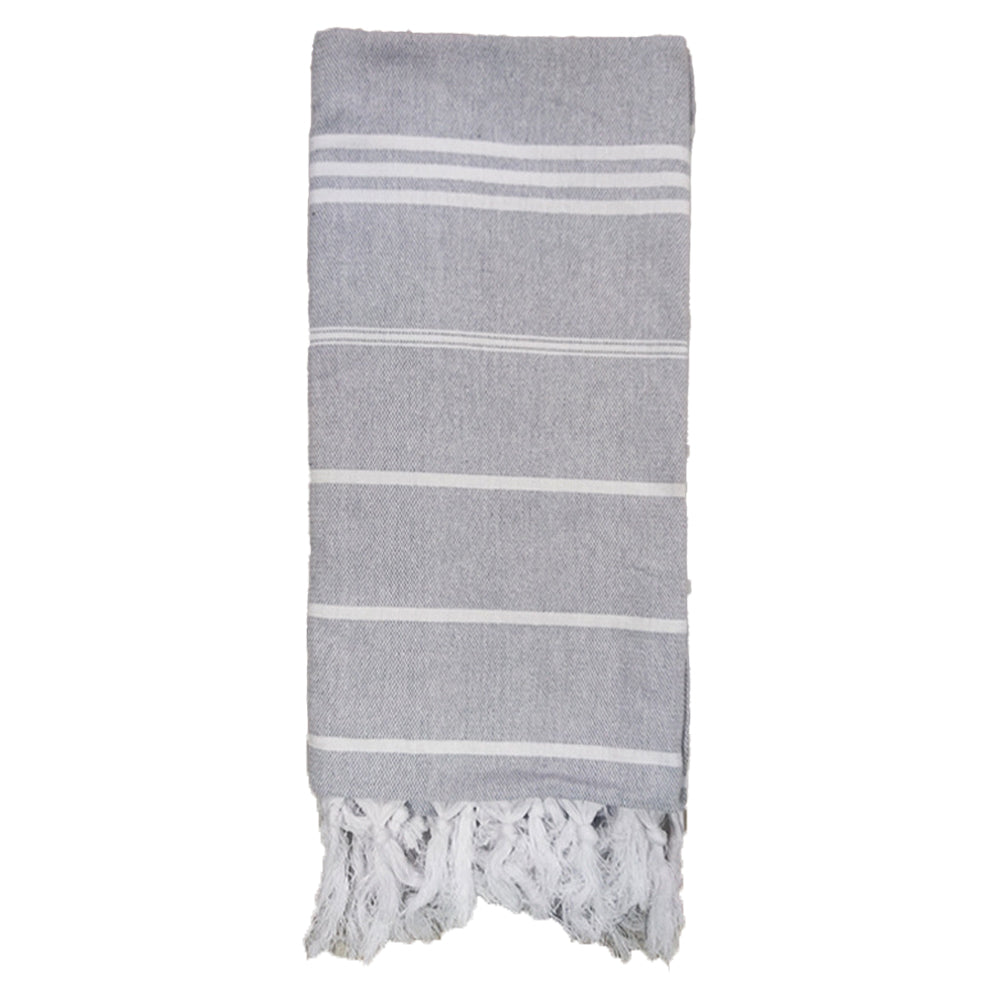Cotton Turkish Beach Towels Quick Dry Towel for Bathing Swimming Travel Light Grey