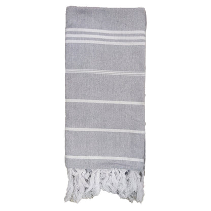 Cotton Turkish Beach Towels Quick Dry Towel for Bathing Swimming Travel Light Grey