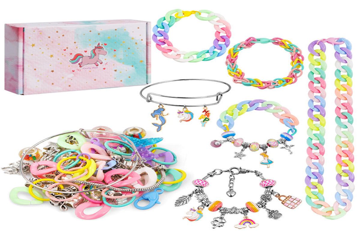 Clay Beads Bracelet Making Kit Friendship Jewelry Making Charms Gifts 180pcs