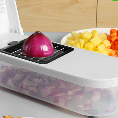 7-In-1 Vegetable Chopper Food Chopper with Container Kitchen Slicer Fruit Cutter