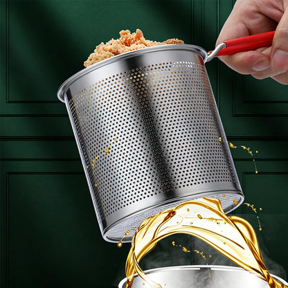 5-Piece Stainless Steel Deep Fryer Pot Set with Basket and Lid