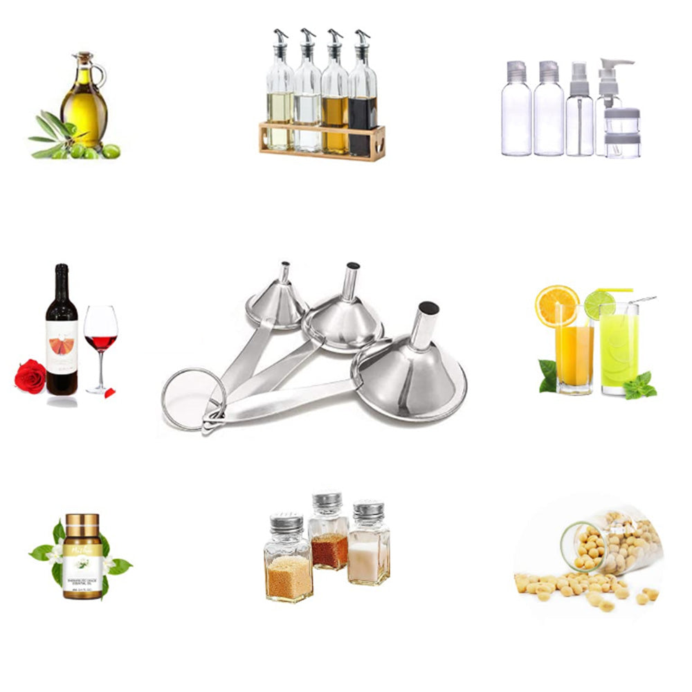 3Pcs Set Funnels Small Funnels for Filling Mini Bottle Container