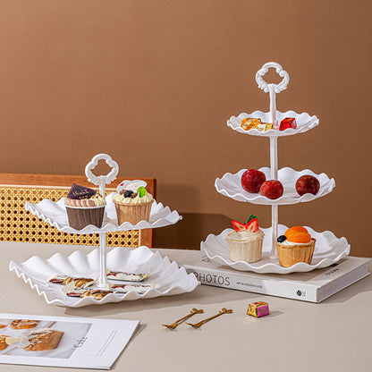 Cake Stand Set with 6 Tiered Cupcake Stands and 4 Square Trays