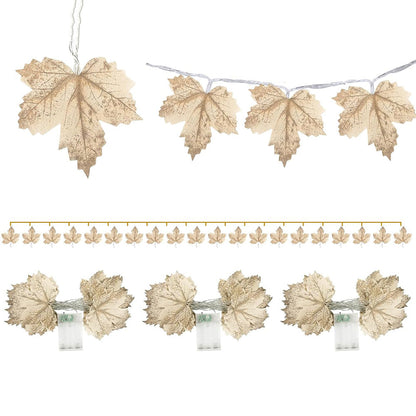 LED Maple Leaves Garland with Lights ¨C Fall Decorations for Home and Christmas
