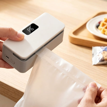 6 Level Bag Sealer with Cutter and LED Display Heat Sealer - White