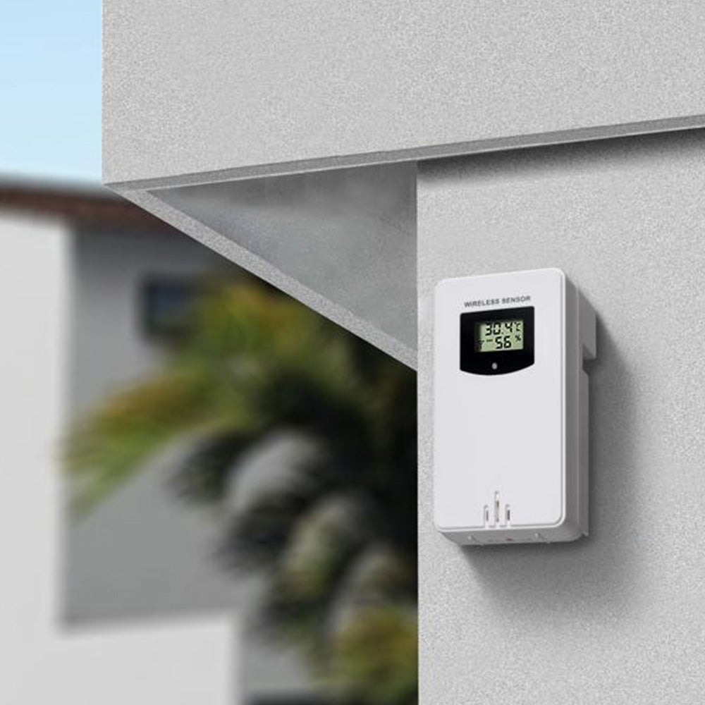 Weather Station Wireless Thermometer Digital Thermometer with Remote Sensor-Khaki