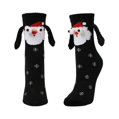 3 Pairs of Christmas Hands Holding Socks with Magnetic Hands for Couples Bestie Style 3